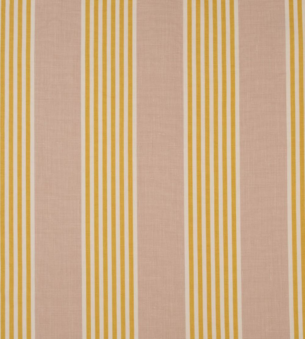 The Hudson Stripe Fabric by Christopher Farr Cloth Lemon