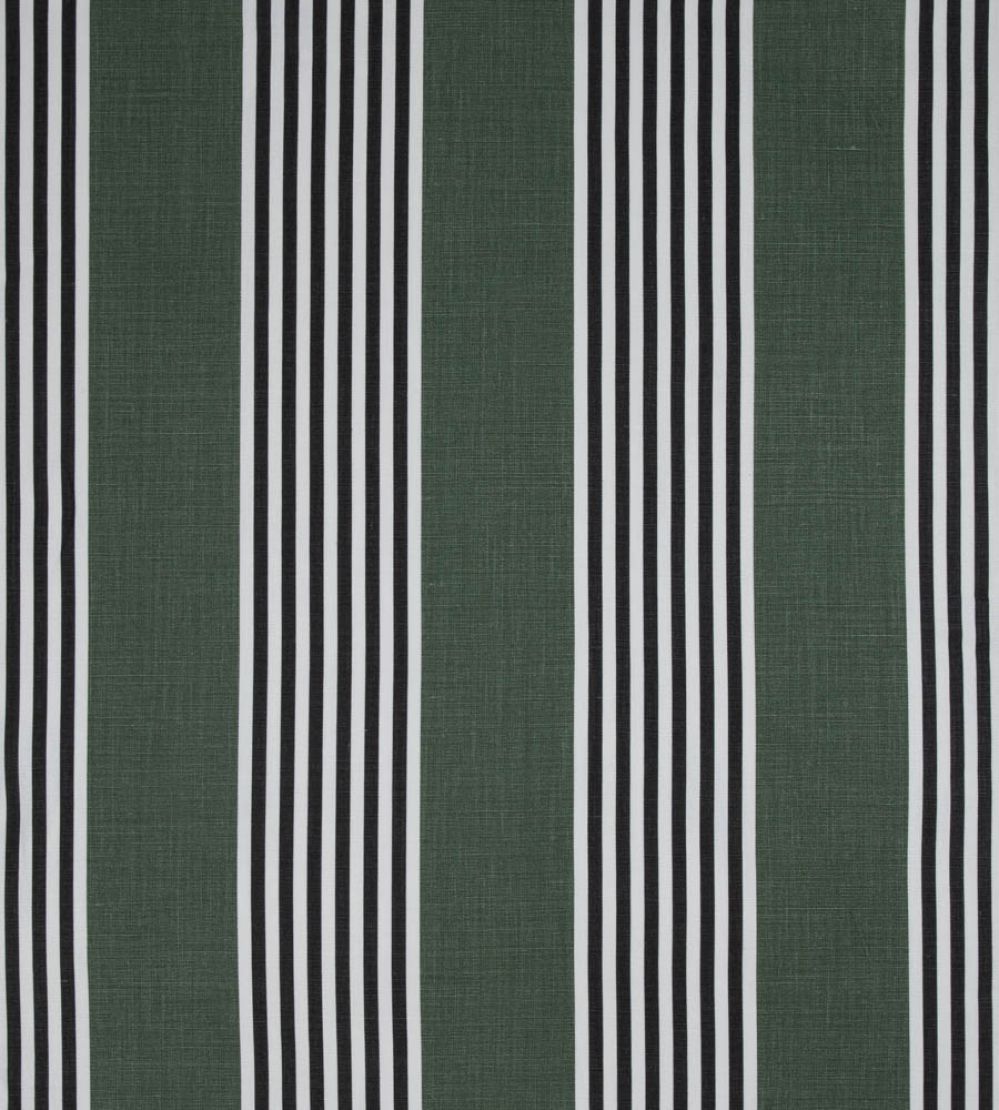 The Hudson Stripe Fabric by Christopher Farr Cloth Olive