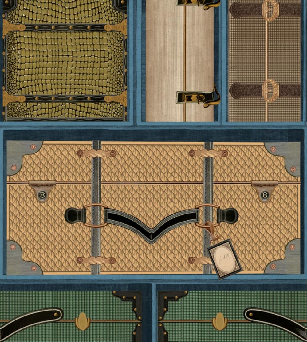 The Luggage Car Wallpaper by MINDTHEGAP Blue