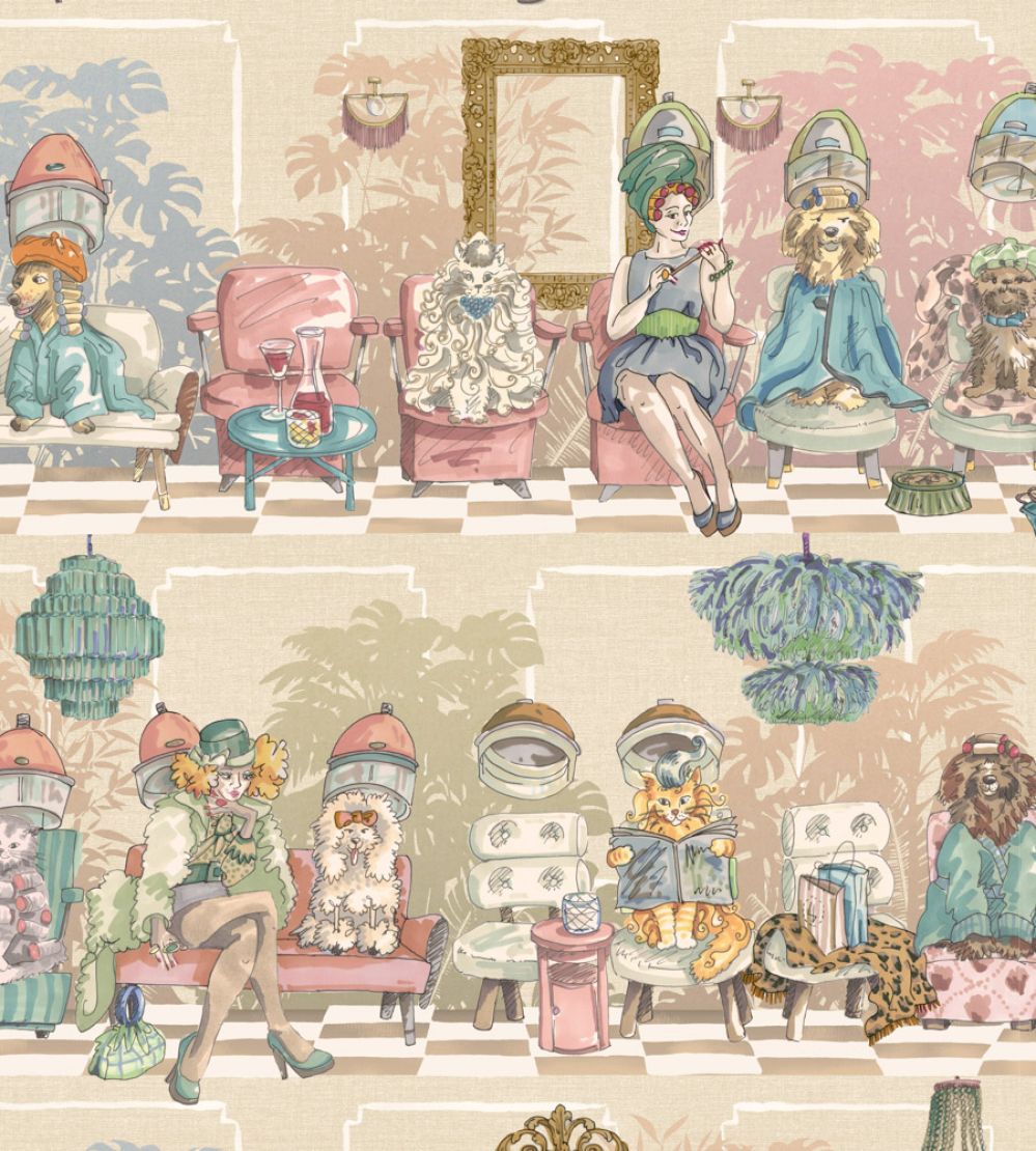 The Parlour Wallpaper by Brand McKenzie Vanilla Blush