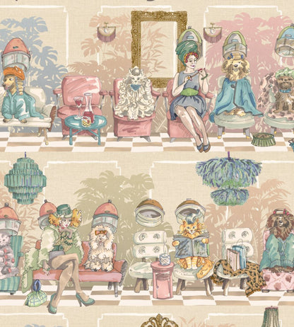 The Parlour Wallpaper by Brand McKenzie Vanilla Blush