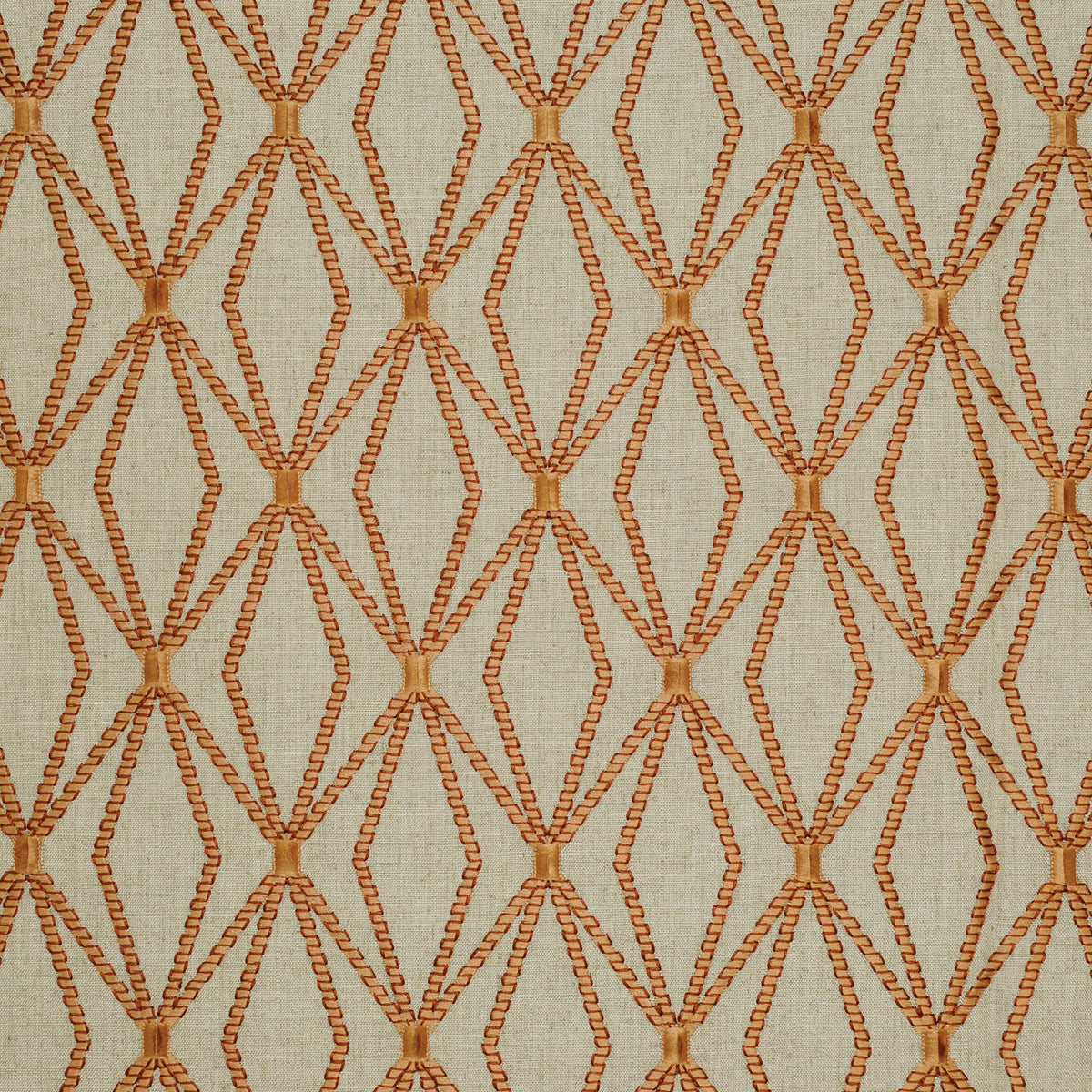 The ReBorn House TRH2123 Fabric, colorway TRH2123.A - geometric in orange, neutral, green