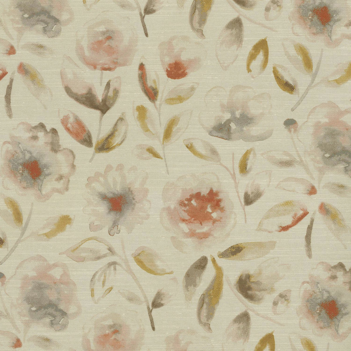 The ReBorn House TRH2131 Fabric, colorway TRH2131.B - botanical in neutral, pink, grey
