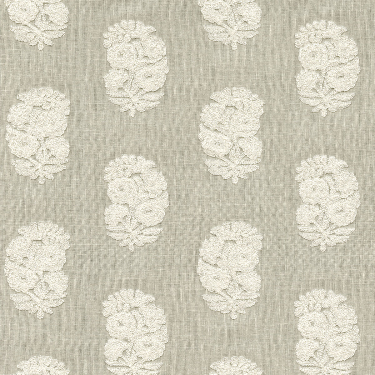 The ReBorn House TRH2225 Fabric, colorway TRH2225.B - paisley / botanical in blue, neutral, green