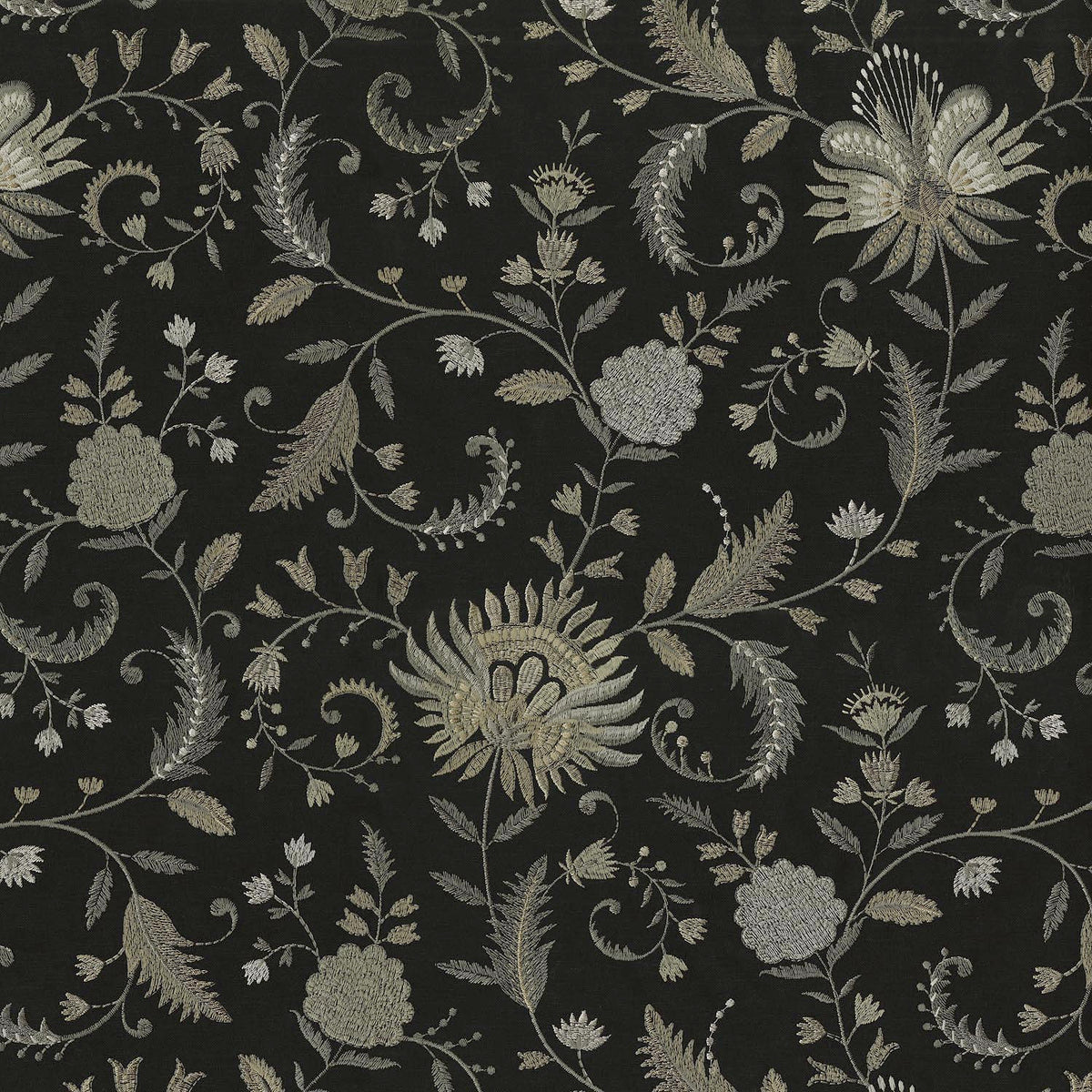 The ReBorn House TRH2275 Fabric, colorway TRH2275.A - botanical in neutral, blue, red
