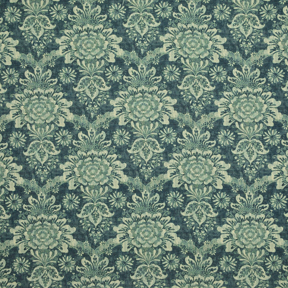The ReBorn House TRH2297 Fabric, colorway TRH2297.A - botanical in blue, red, green