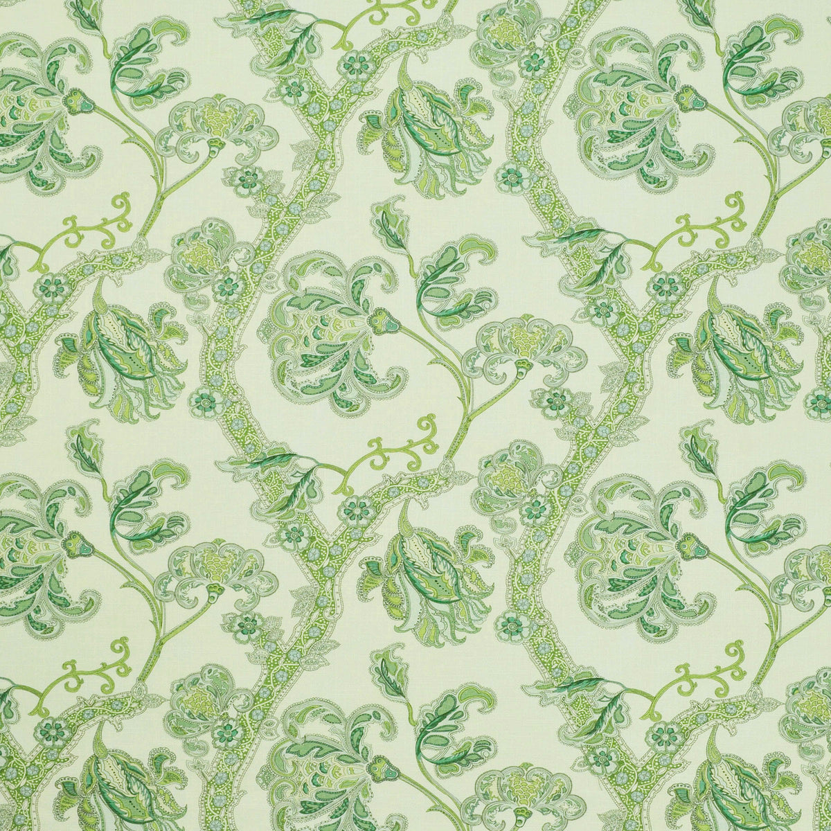 The ReBorn House TRH2345 Fabric, colorway TRH2345.B - botanical in blue, green, orange