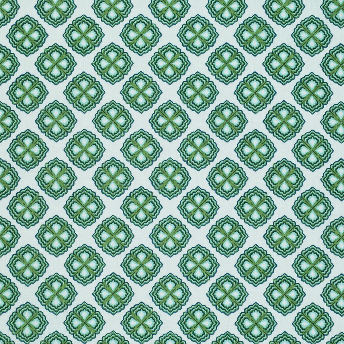 The ReBorn House TRH2402 Fabric, colorway TRH2402.C - small scale in red, blue, green