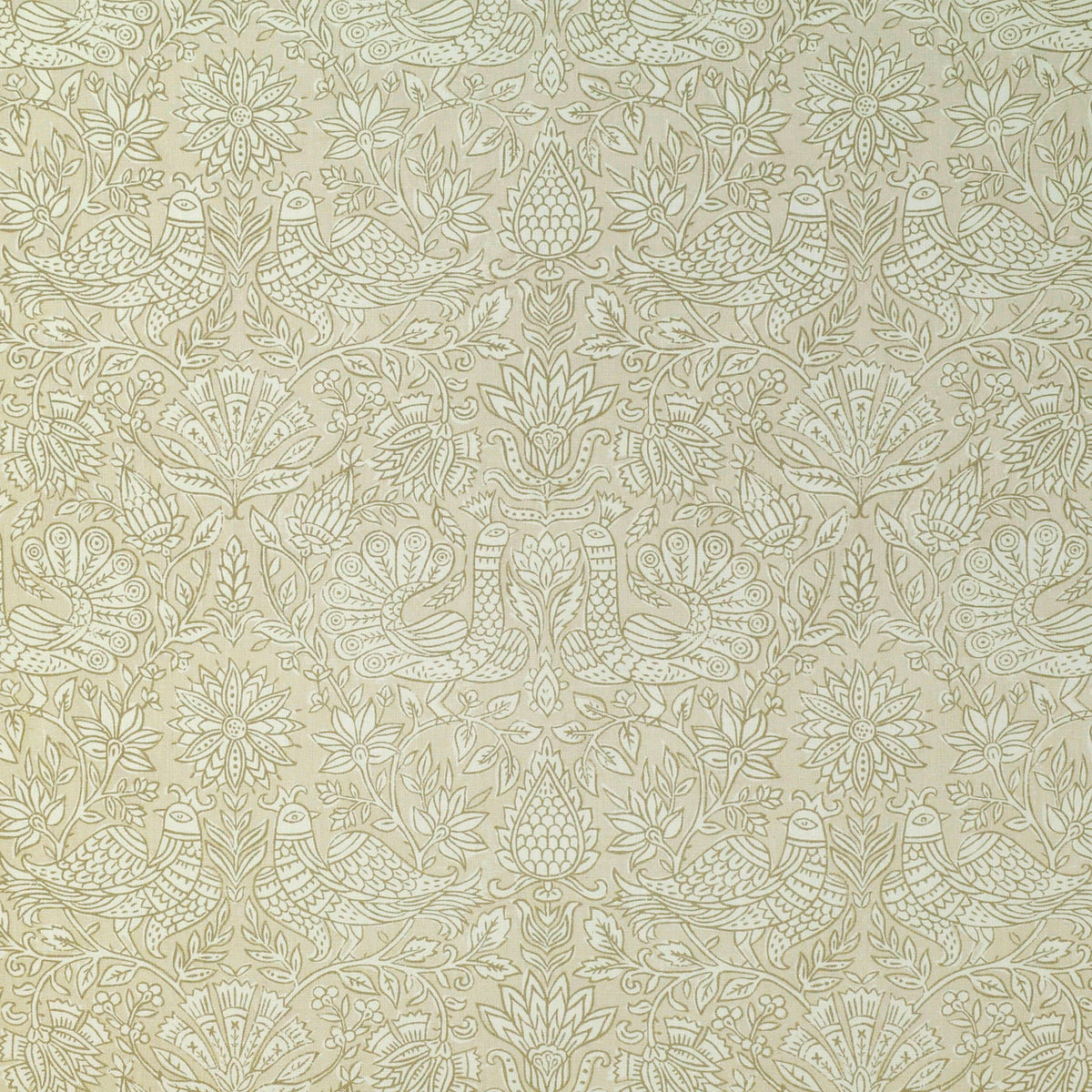 The ReBorn House TRH2586 Fabric, colorway TRH2586.D - animal / botanical in blue, neutral, green