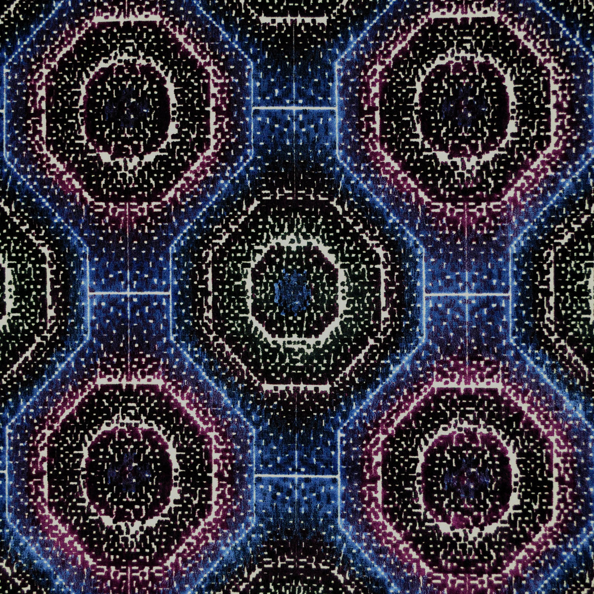 The ReBorn House TRH2591 Fabric, colorway TRH2591.A - geometric in black, green, orange