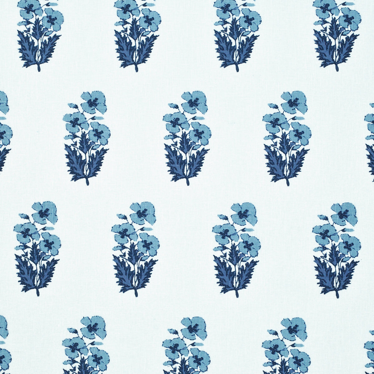 The ReBorn House TRH2597 Fabric, colorway TRH2597.B - small scale / botanical in red, neutral, blue