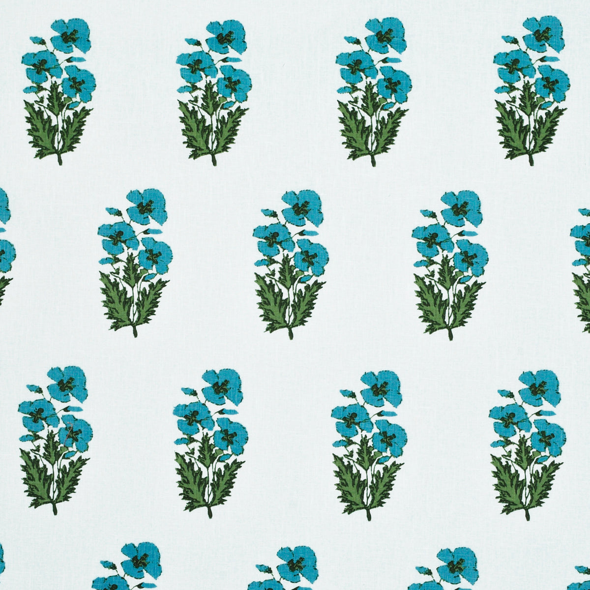 The ReBorn House TRH2597 Fabric, colorway TRH2597.D - small scale / botanical in red, neutral, blue