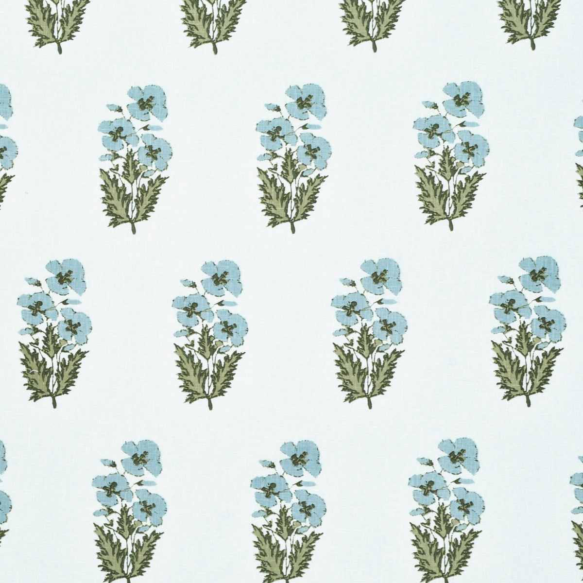 The ReBorn House TRH2597 Fabric, colorway TRH2597.E - small scale / botanical in red, neutral, blue