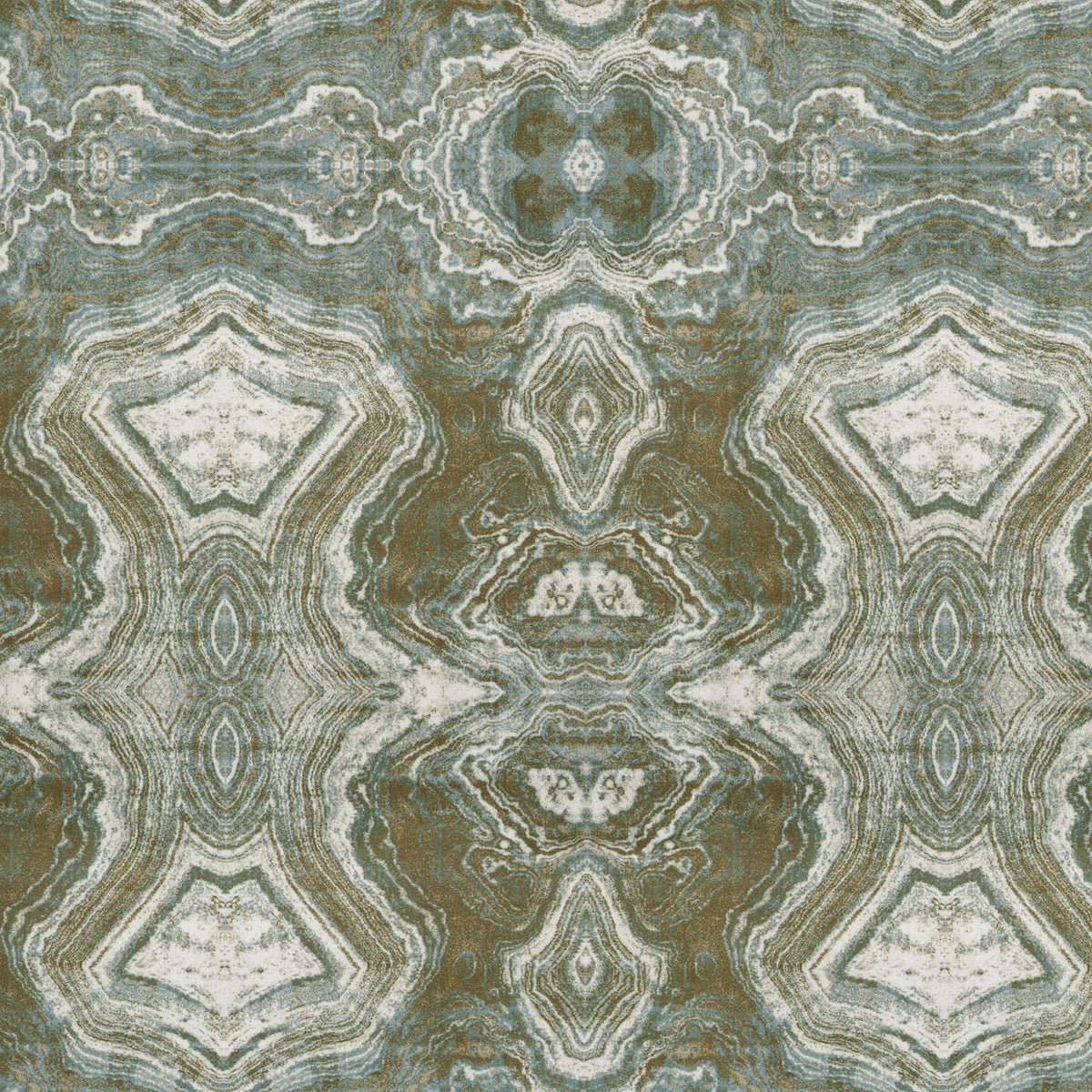 The ReBorn House TRH2809 Fabric, colorway TRH2809.A - abstract in teal, brown