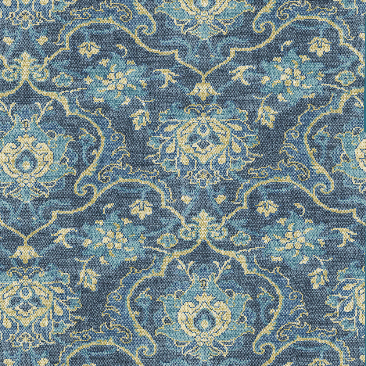 The ReBorn House TRH3096 Fabric, colorway TRH3096.B - kilim in red, blue, green