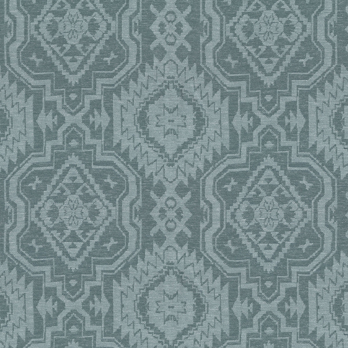The ReBorn House TRH3175 Fabric, colorway TRH3175.A - kilim in gold, blue, red
