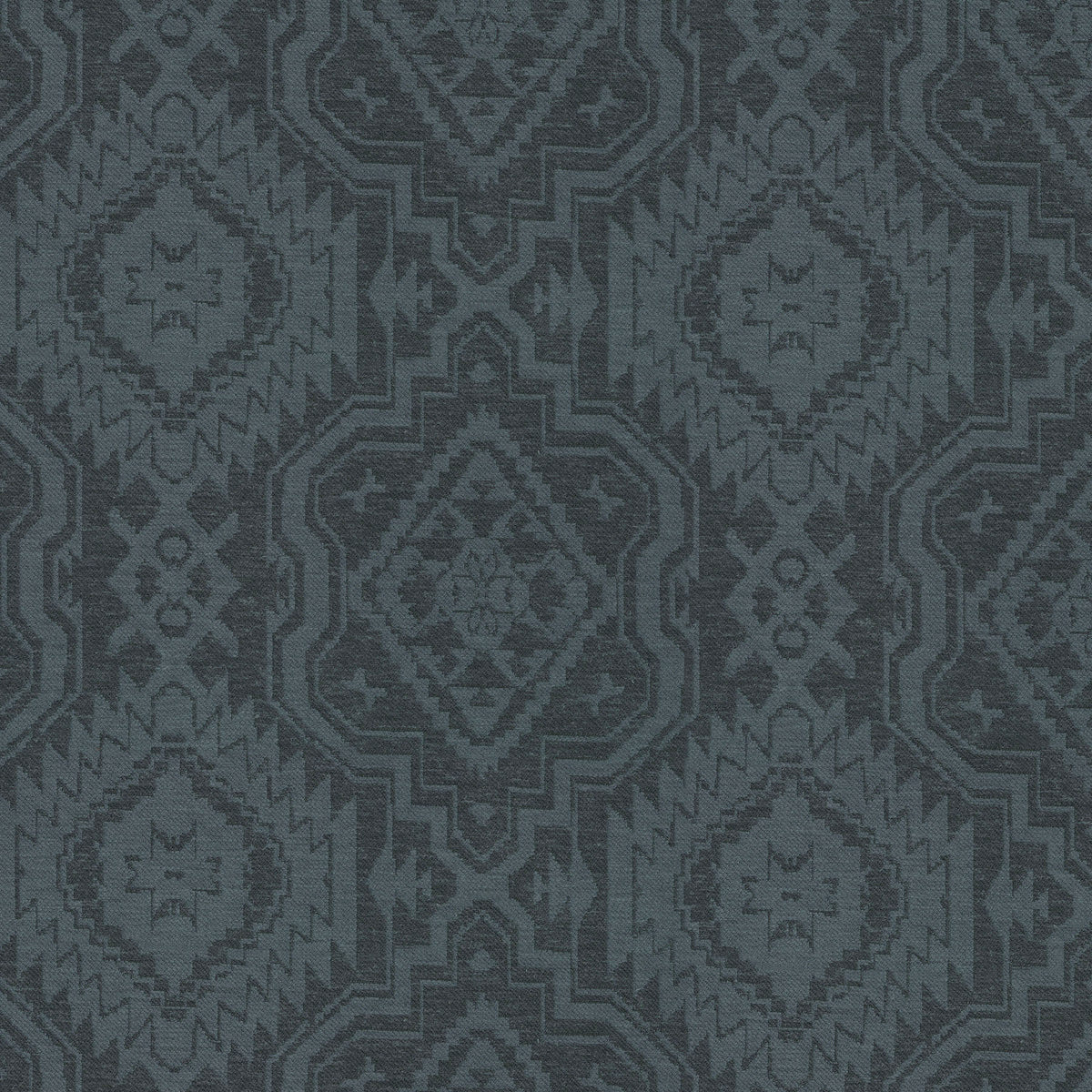 The ReBorn House TRH3175 Fabric, colorway TRH3175.D - kilim in gold, blue, red