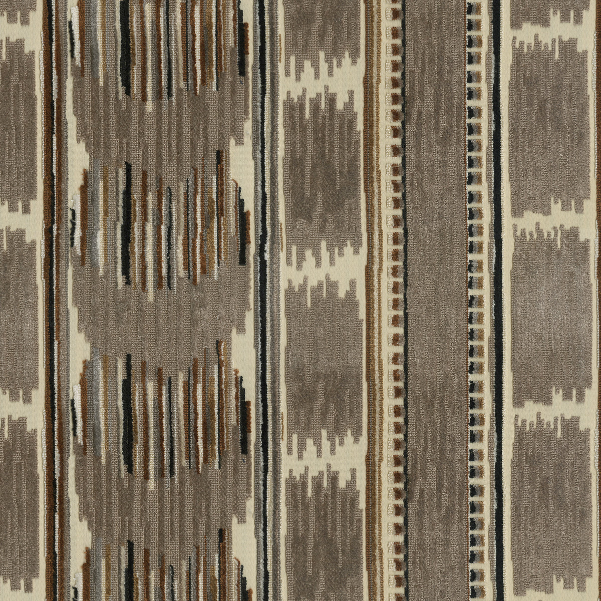 The ReBorn House TRH3239 Fabric, colorway TRH3239.B - ikat in red, brown