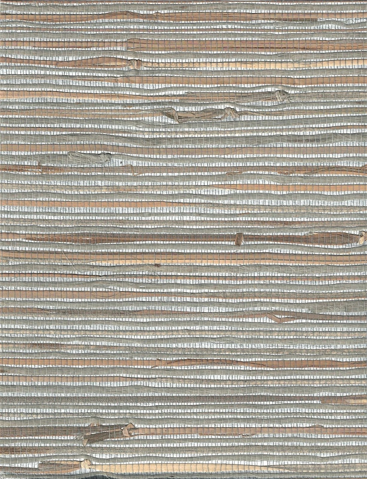 The ReBorn House TRH51055 Boodle and Jute Metallic Wallcovering in grey and neutral, colorway TRH51055.A, swatch