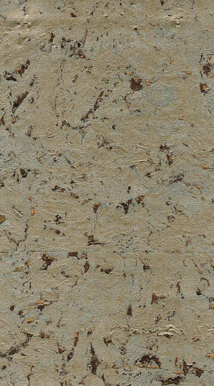 The ReBorn House TRH51084 Cork on Foil Wallcovering in brown and neutral, colorway TRH51084.A, swatch