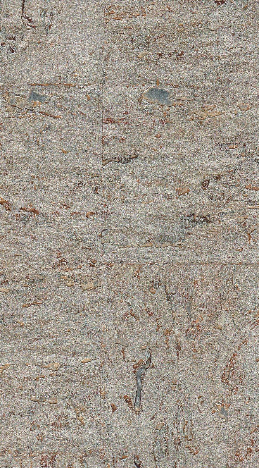 The ReBorn House TRH51085 Cork on Coated Metallic Wallcovering in neutral and grey, colorway TRH51085.A, swatch