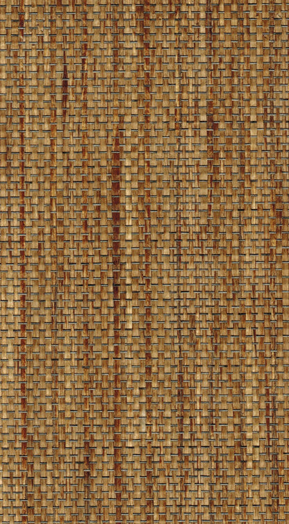 The ReBorn House TRH51099 Japanese Paperweave Wallcovering in brown and gold, colorway TRH51099.B, swatch