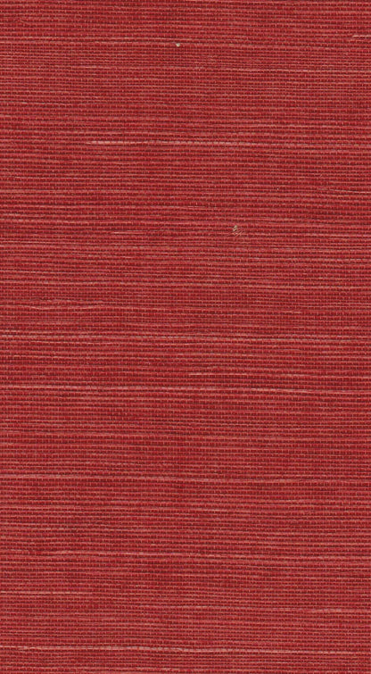 The ReBorn House TRH51106 Sisal Wallcovering in red, colorway TRH51106.A, swatch