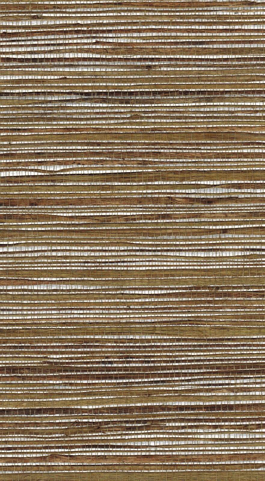 The ReBorn House TRH51122 Raw Tightweave Jute with Metallic Wallcovering in brown and neutral, colorway TRH51122.A, swatch