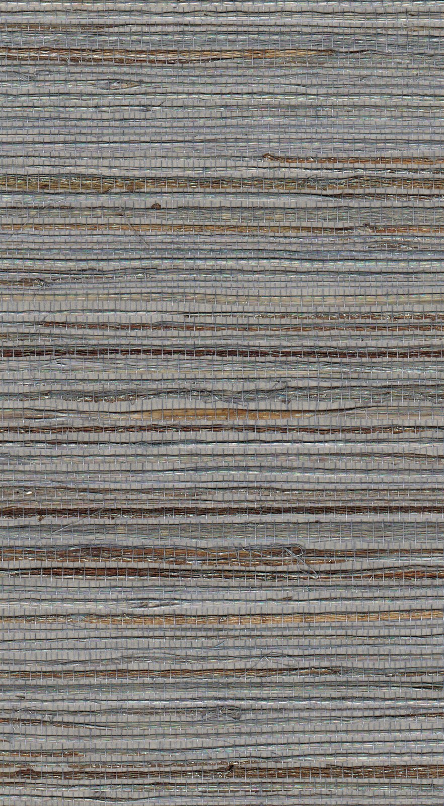 The ReBorn House TRH51135 Raw Jute with Metallic Print Wallcovering in grey, colorway TRH51135.A, swatch
