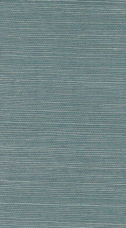 The ReBorn House TRH51138 Sisal, Pearl Powder Wallcovering in teal and grey, colorway TRH51138.A, swatch
