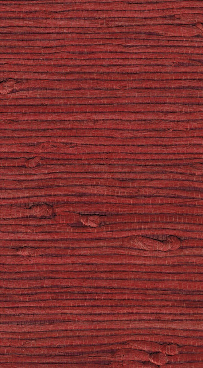 The ReBorn House TRH51144 Heavy Tightweave Jute Wallcovering in red, colorway TRH51144.A, swatch