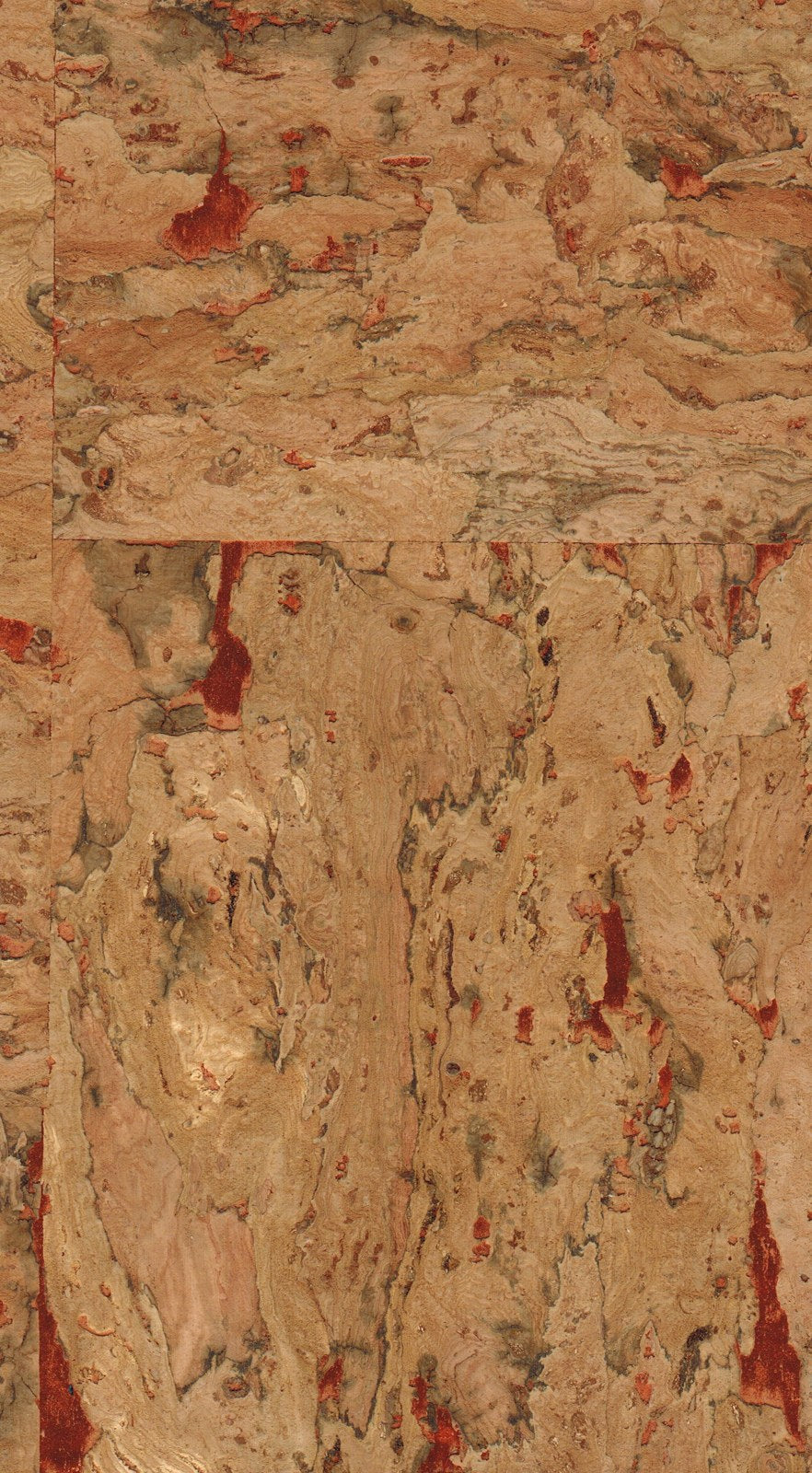 The ReBorn House TRH51147 Cork on Metallic Wallcovering in orange, colorway TRH51147.A, swatch