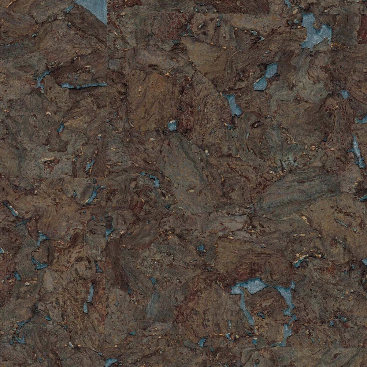 The ReBorn House TRH51148 Cork on Foil Wallcovering in brown, colorway TRH51148.A, swatch