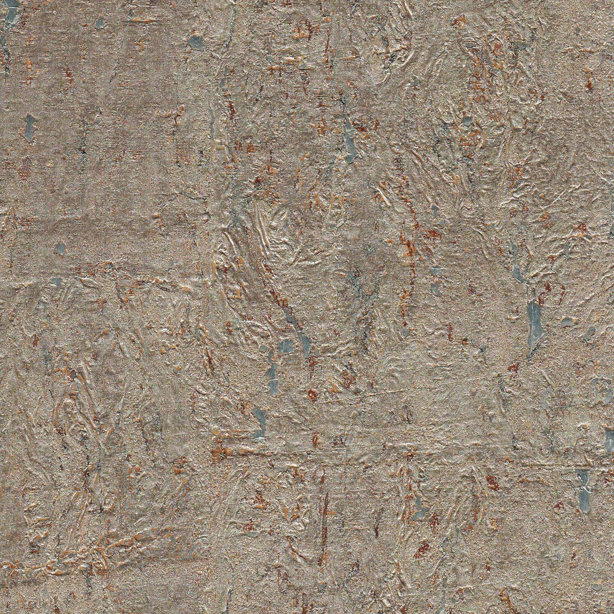 The ReBorn House TRH51148 Cork on Foil Wallcovering in neutral and brown, colorway TRH51148.E, swatch