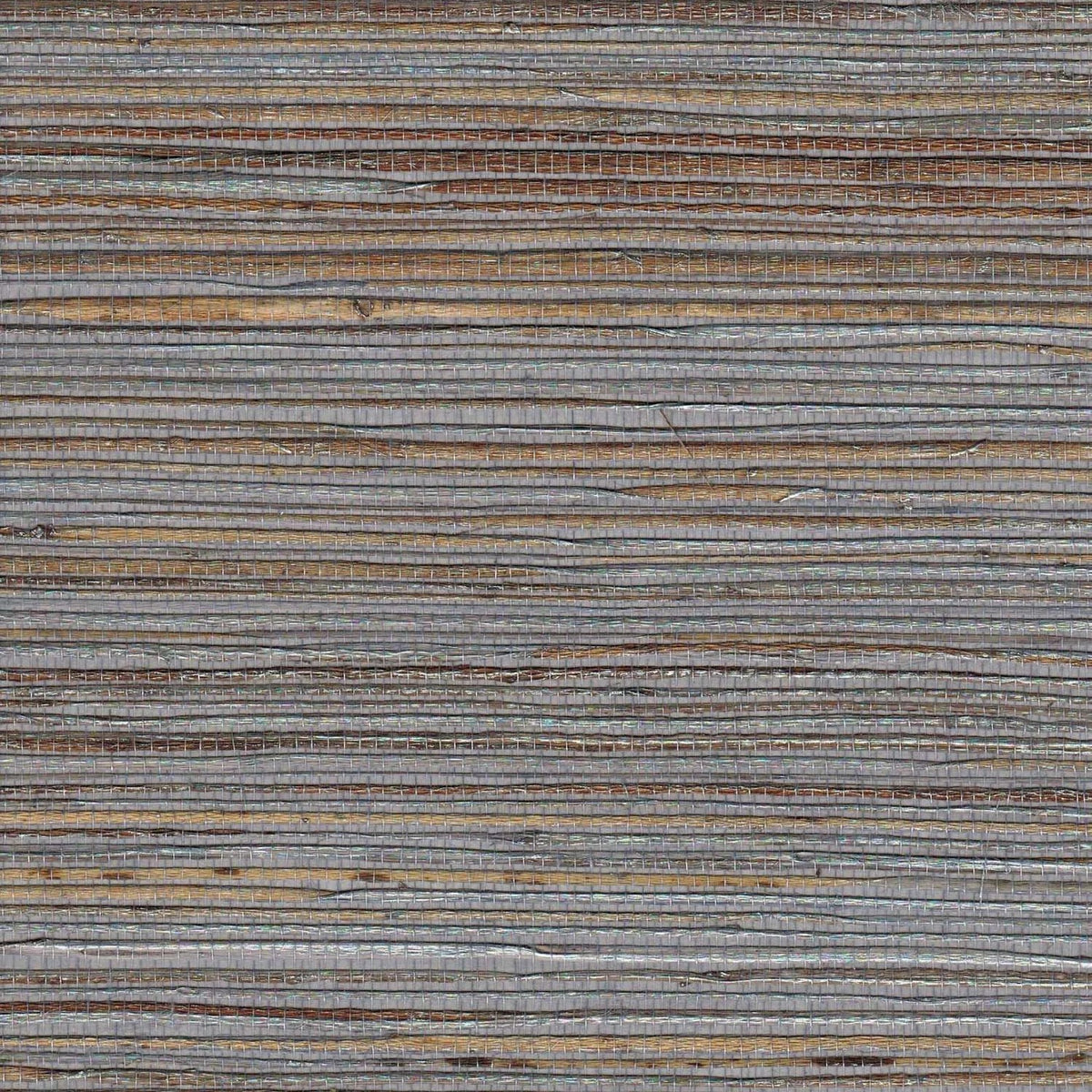 The ReBorn House TRH51154 Raw Jute with Metallic Tip Wallcovering in grey and brown, colorway TRH51154.A, swatch