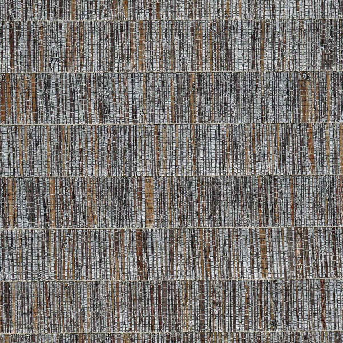 The ReBorn House TRH51155 Raw Jute on Metallic Wallcovering in grey, colorway TRH51155.A, swatch