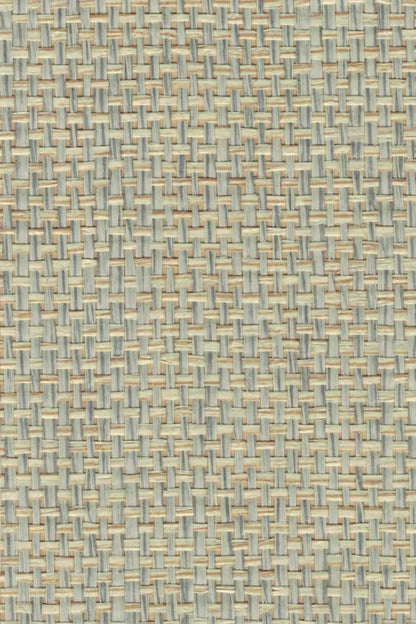 The ReBorn House TRH51226 Paperweave Wallcovering in neutral and green, colorway TRH51226.B, swatch