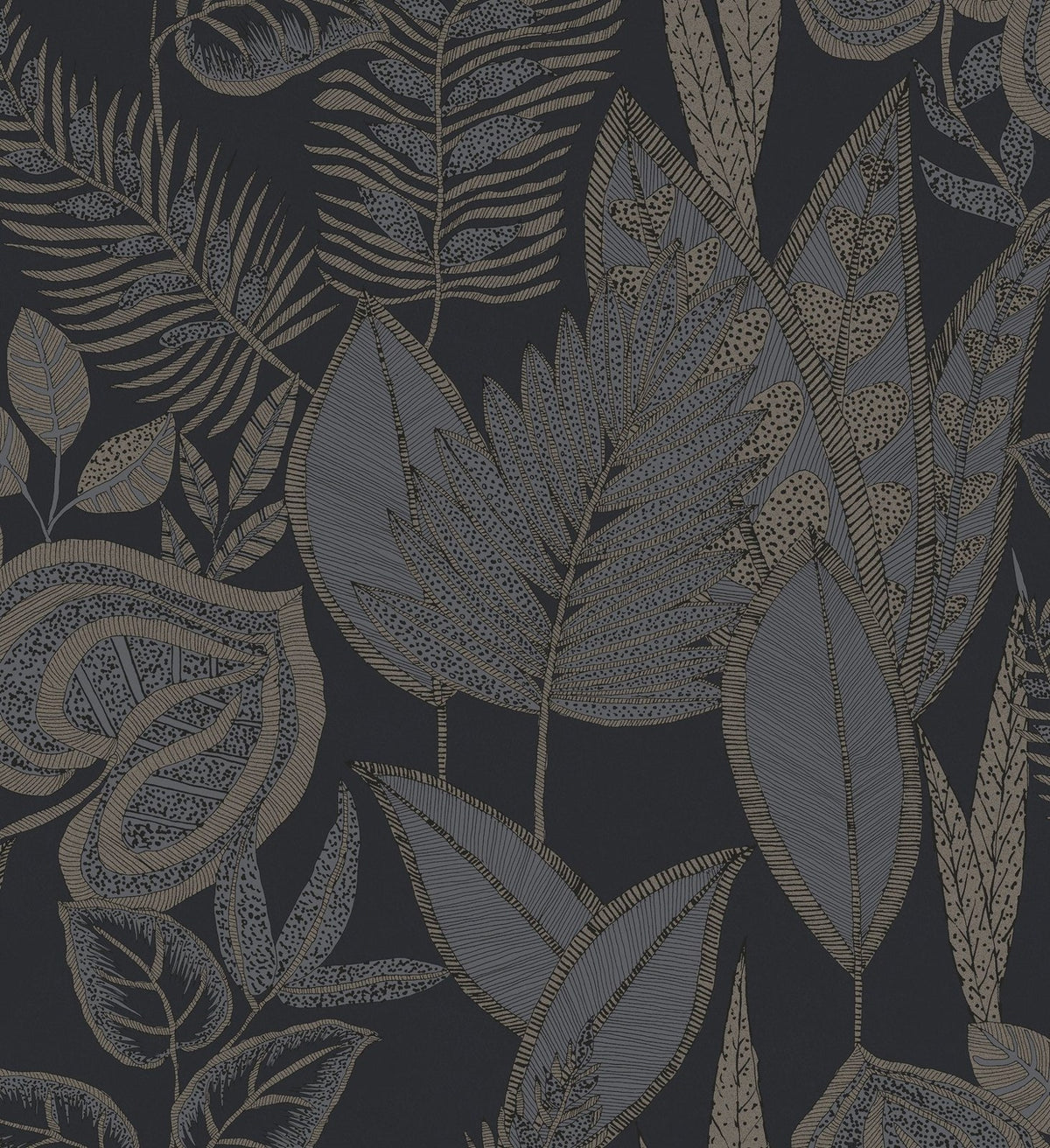 The ReBorn House TRH51288 Wallpaper in grey and black, colorway TRH51288.A, swatch