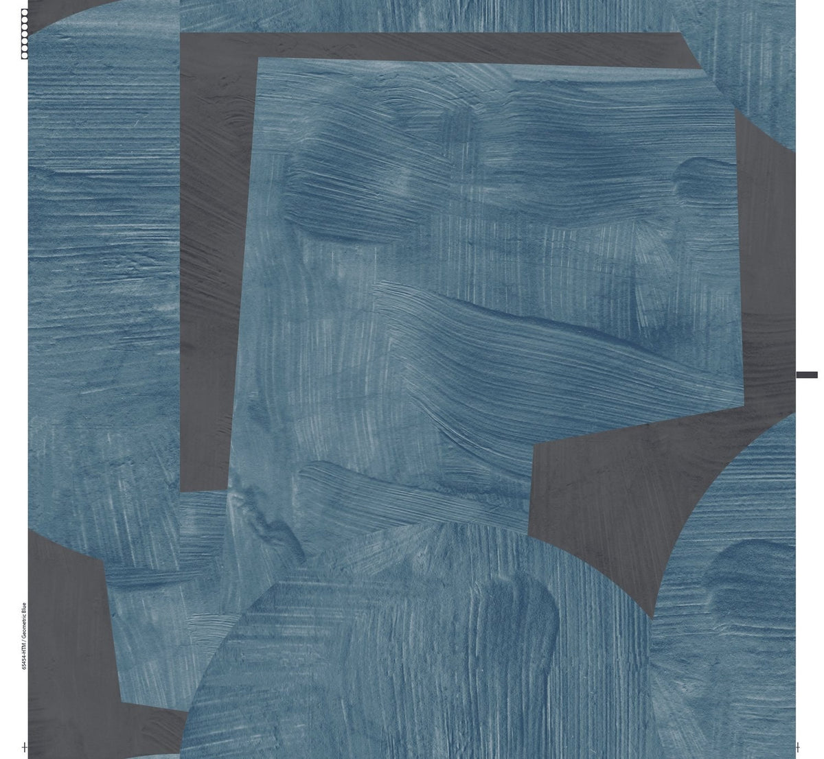 The ReBorn House TRH51381 Wallpaper in blue and grey, colorway TRH51381.A, swatch