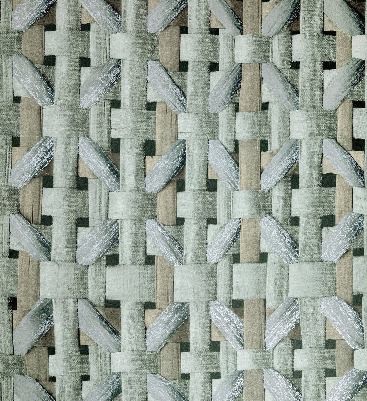 The ReBorn House TRH51428 Wallpaper in green and grey, colorway TRH51428.A, swatch