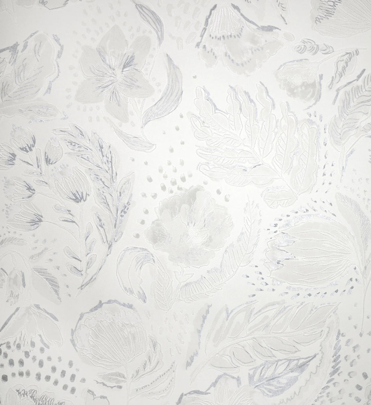 The ReBorn House TRH51446 Wallpaper in white and grey, colorway TRH51446.A, swatch