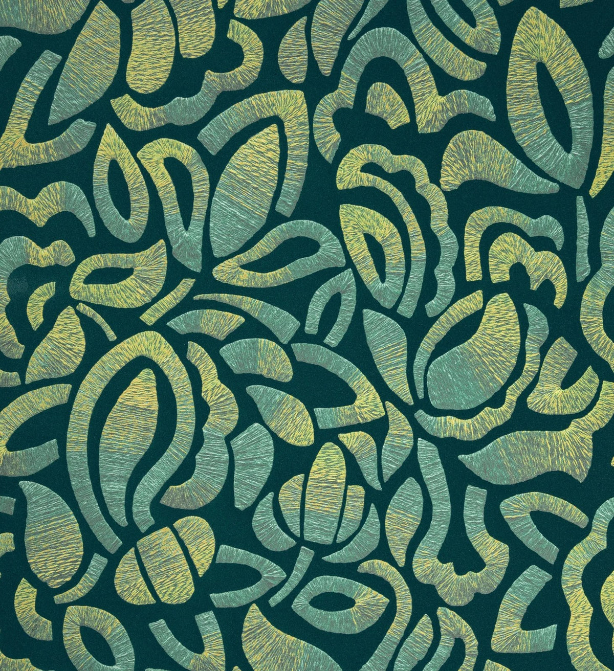 The ReBorn House TRH51447 Wallpaper in green and teal, colorway TRH51447.A, swatch