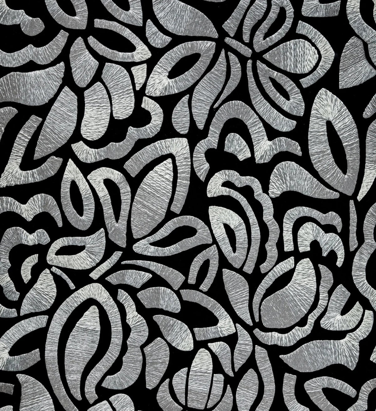 The ReBorn House TRH51448 Wallpaper in grey and black, colorway TRH51448.A, swatch