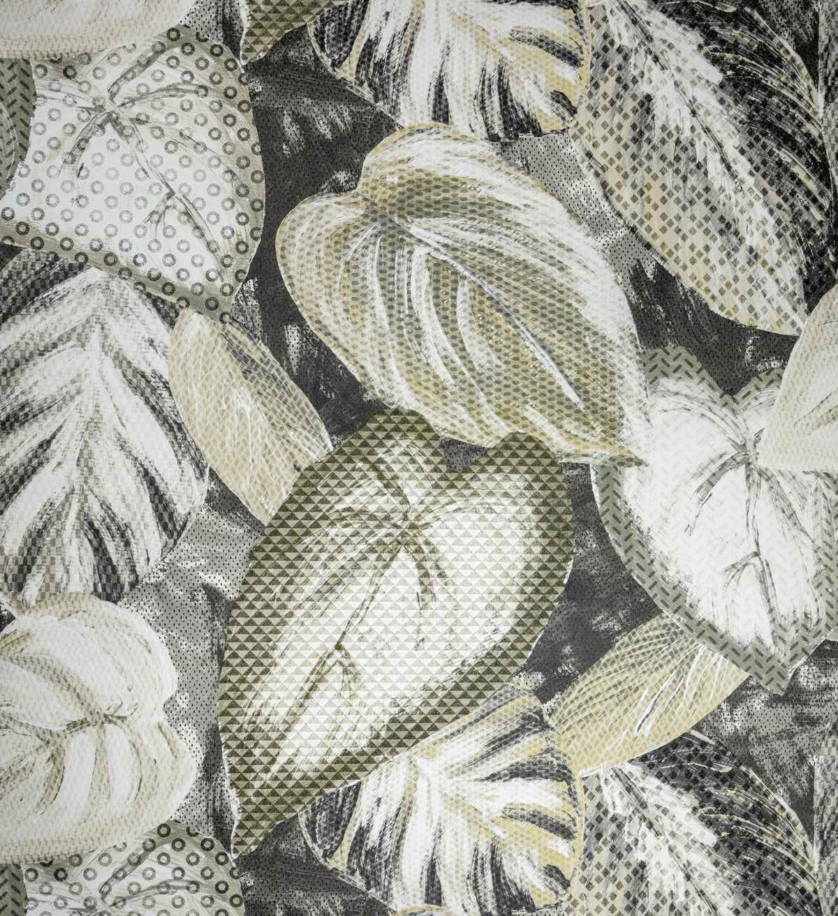 The ReBorn House TRH51452 Wallpaper in grey and green, colorway TRH51452.A, swatch