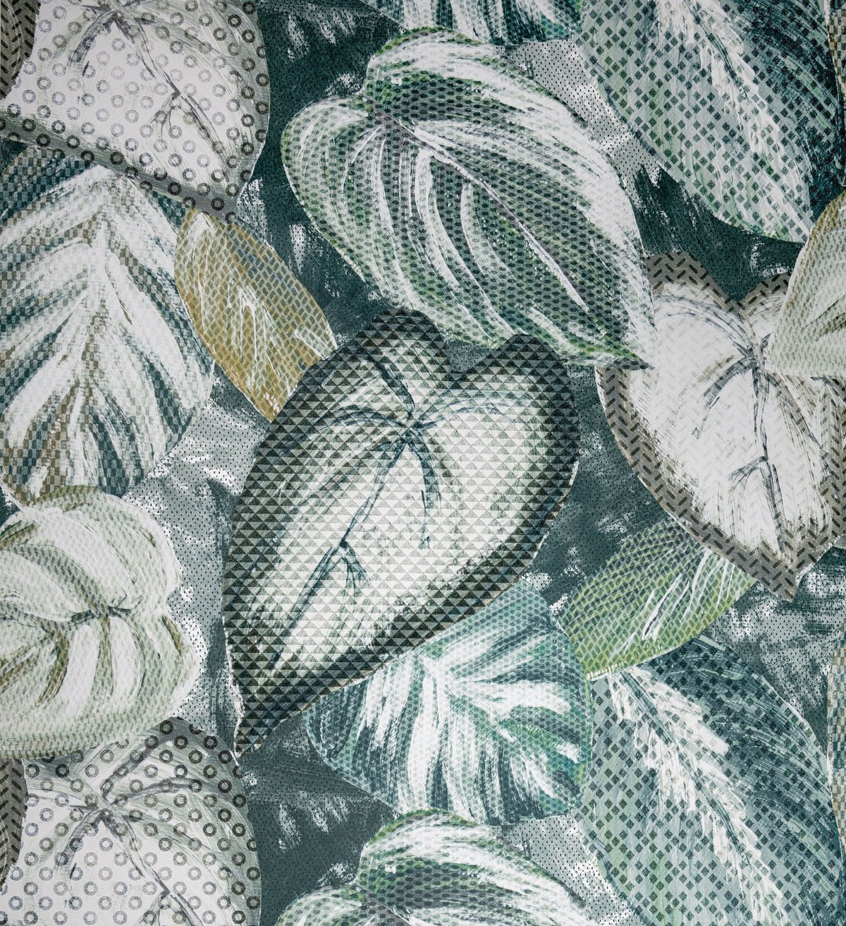 The ReBorn House TRH51453 Wallpaper in grey and teal, colorway TRH51453.A, swatch