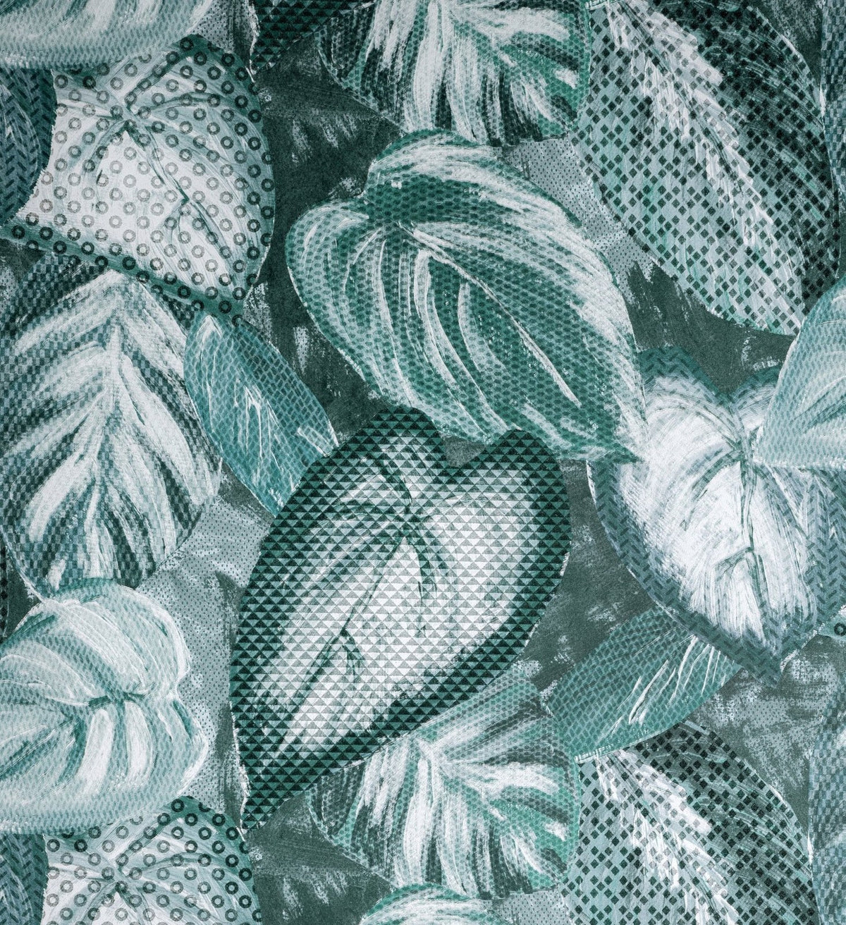 The ReBorn House TRH51454 Wallpaper in grey and teal, colorway TRH51454.A, swatch