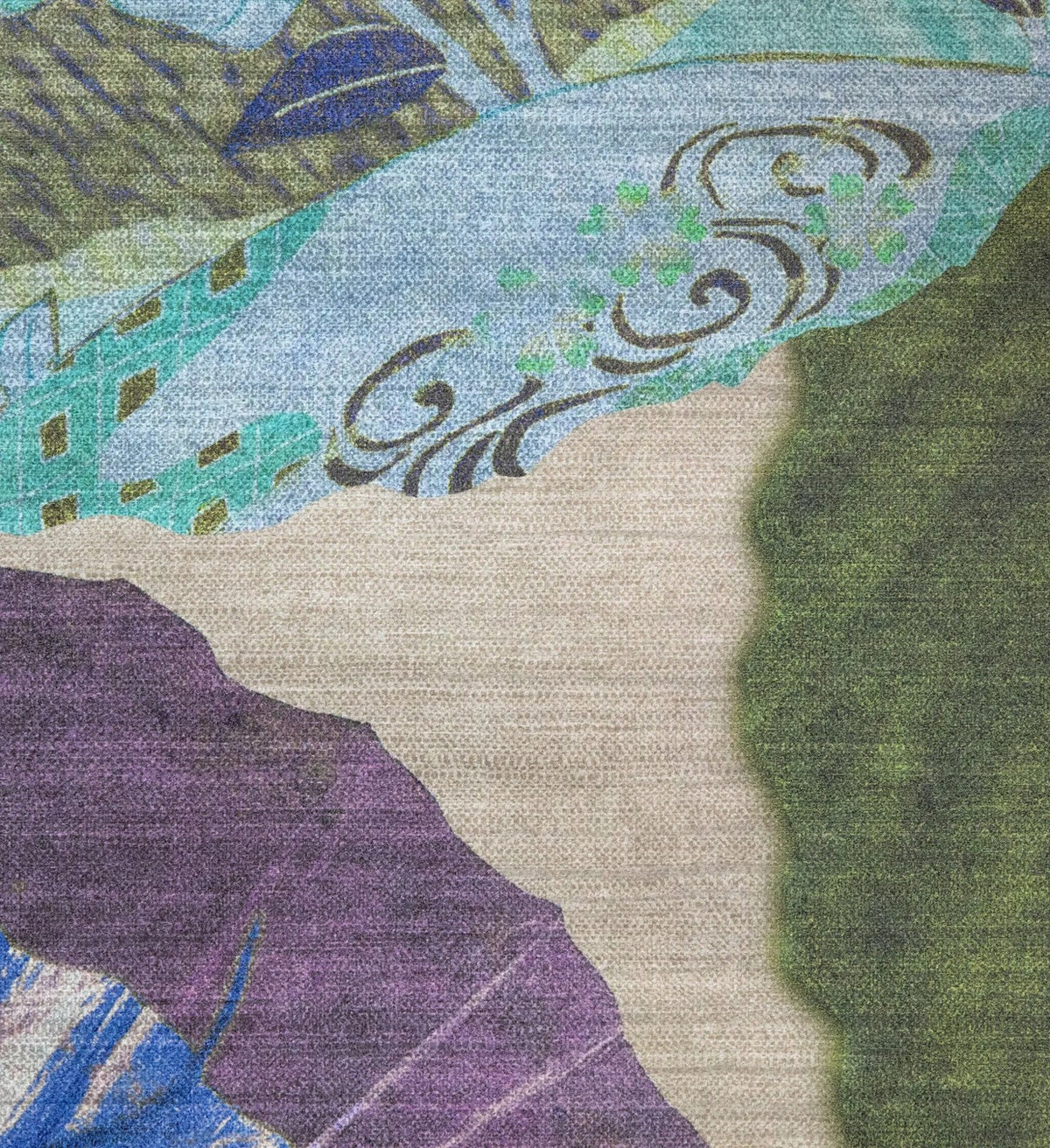 The ReBorn House TRH51622 Wallpaper Mural in green and grey, colorway TRH51622.A, swatch