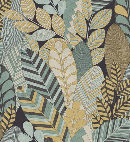 The ReBorn House TRH51680 Wallpaper in green and neutral, colorway TRH51680.C, swatch