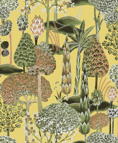 The ReBorn House TRH51693 Wallpaper in neutral and green, colorway TRH51693.C, swatch