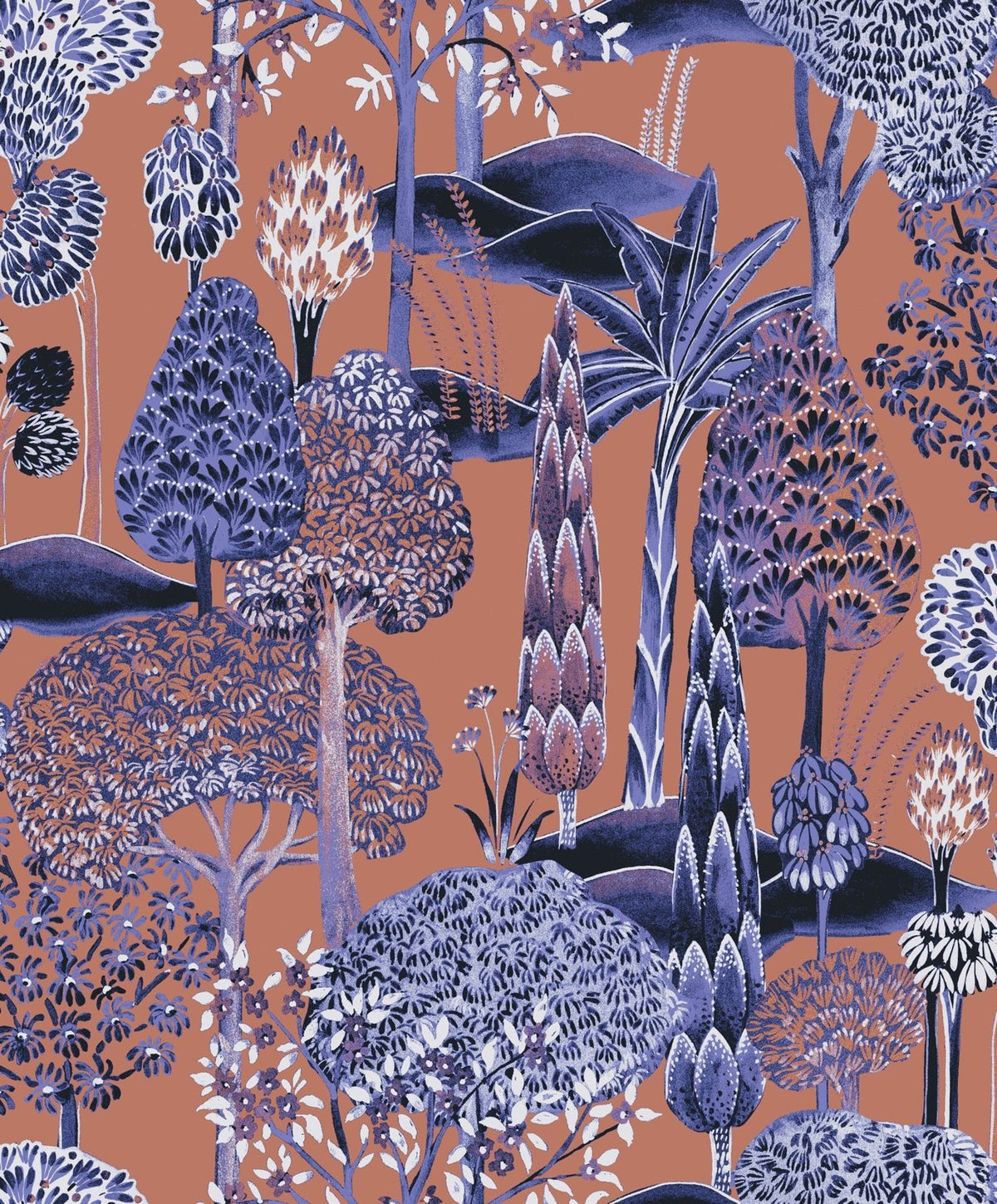 The ReBorn House TRH51693 Wallpaper in purple and brown, colorway TRH51693.E, swatch